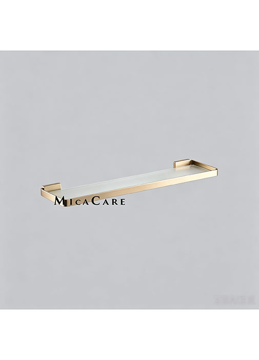 Contemporary Brushed Gold 304 Stainless Steel Washroom Shelf - Image 3