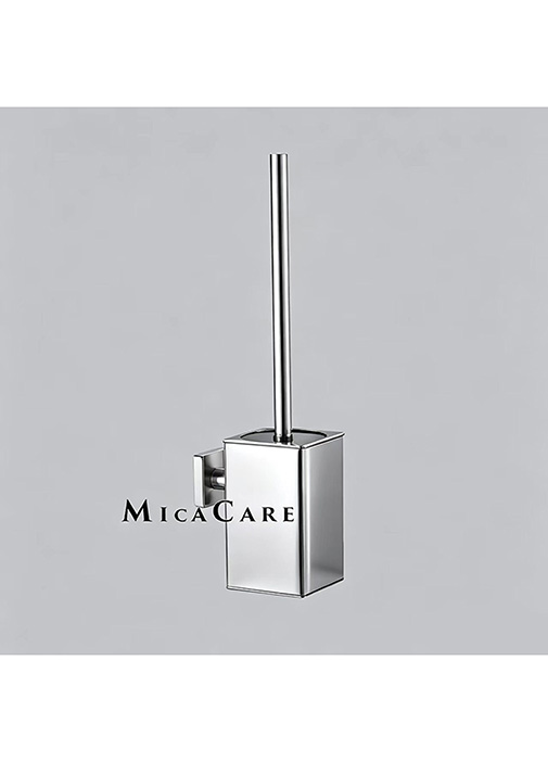 Elegant Wall-Mounted Toilet Brush with Holder Set - Image 4