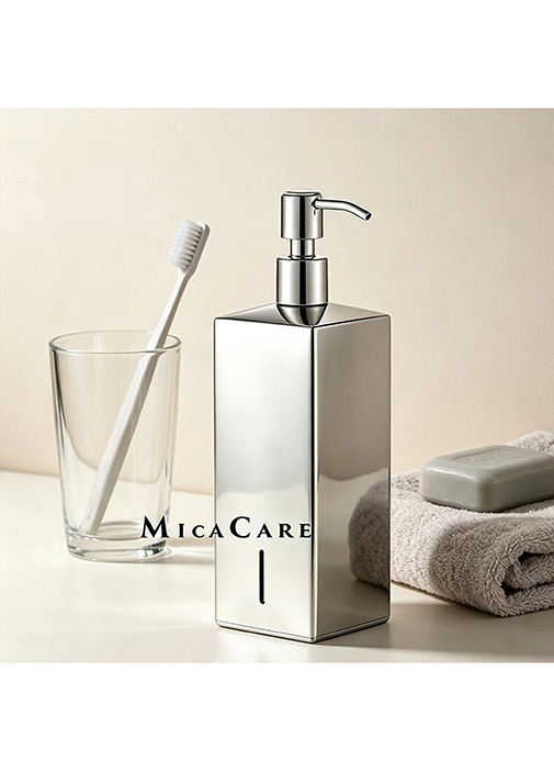 Square Bathroom Vanity Soap Dispenser with Visible Liquid Level Window - Image 4