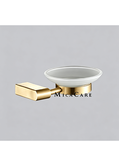 Concealed Mount Polished Chrome Glass Soap Dish, Stainless Steel Support Bracket - Image 3