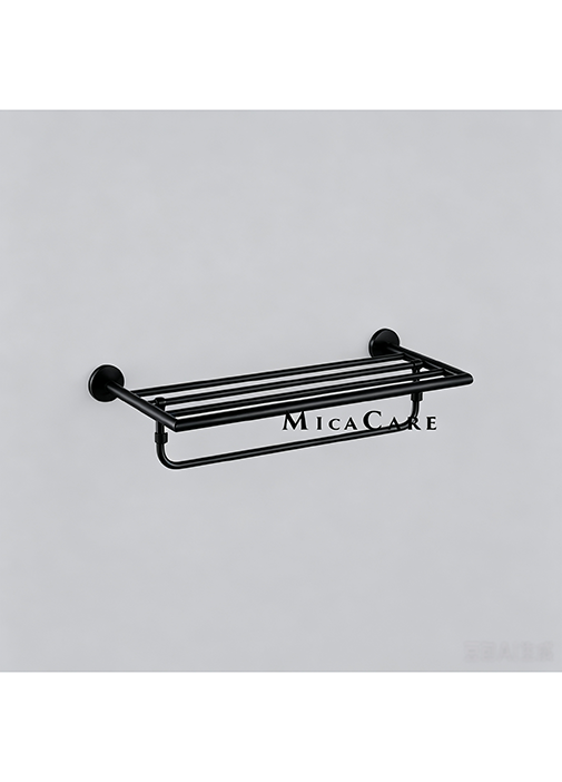 Sleek Wall Mount Double Towel Rack for Tidy Bathroom Space - Image 3