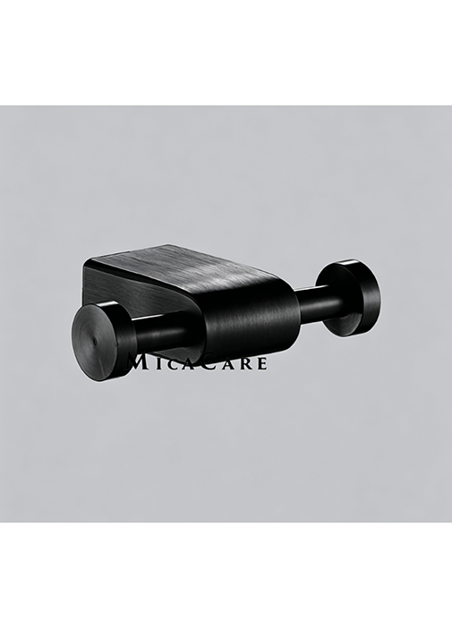 304 Stainless Steel Matte Black Double Robe Hook Wall Mount Bathroom - Image 3