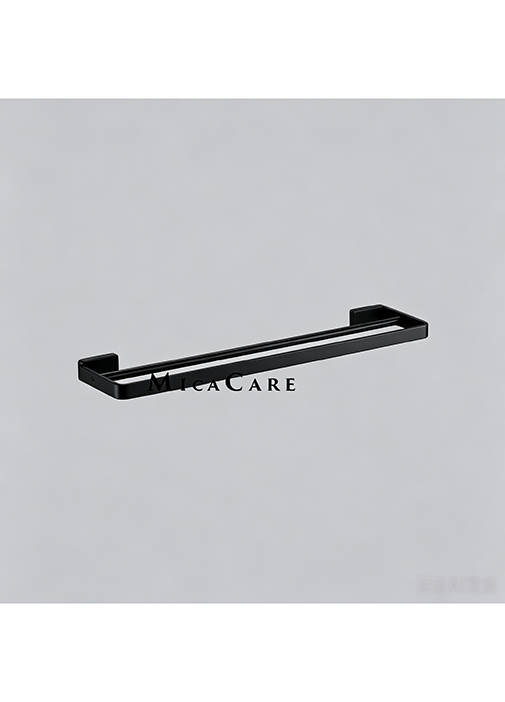 Brushed Gold 304 Stainless Steel Square Double Towel Bar for Modern Bathrooms - Image 3