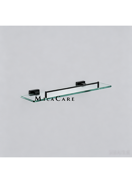Stylish Wall Mount Clear Glass Shelf for Modern Bathroom Decor - Image 3