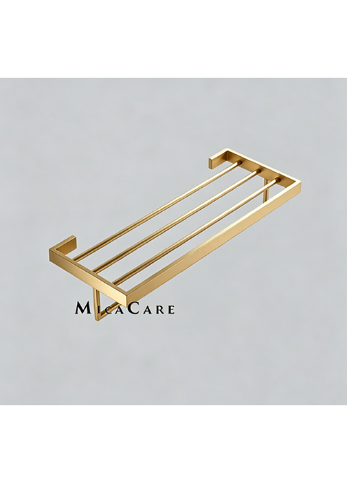 Wall Mount Matt Black 304 Stainless Steel Double Layer Towel Rack - Image 3