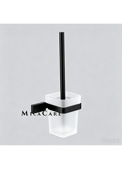 Rectangular 304 Stainless Steel Brushed Gold Toilet Brush Holder - Image 2